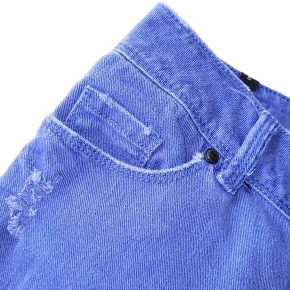 LC by Lauren Conrad Women's Size 6 Blue Denim Skinny Jeans Stretch Distressed - Picture 4 of 11